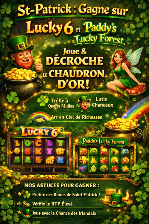 Saint-Patrick : Joue sur les machines à sous irlandaises ?